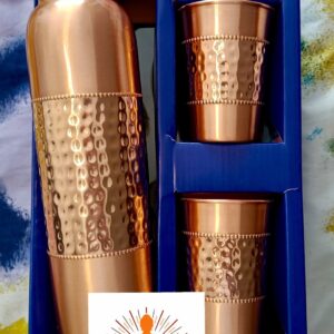 2-TONED HALF DIMPLED WATER BOTTLE SET
