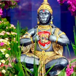 HANUMANJI WITH RAM & SITA - 75CM