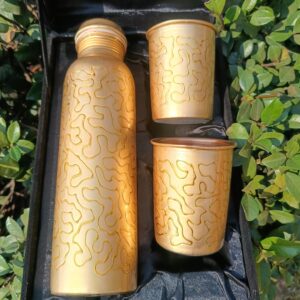 MEENAKARI GOLD WATER BOTTLE SET