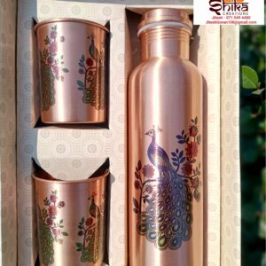 PEACOCK WATER BOTTLE SET