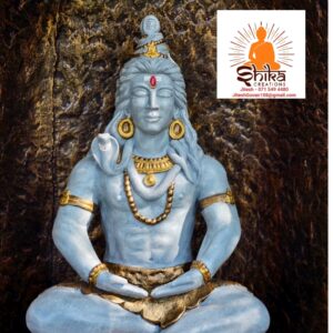 SHIVA IN MEDITATION - GREY - 71CM